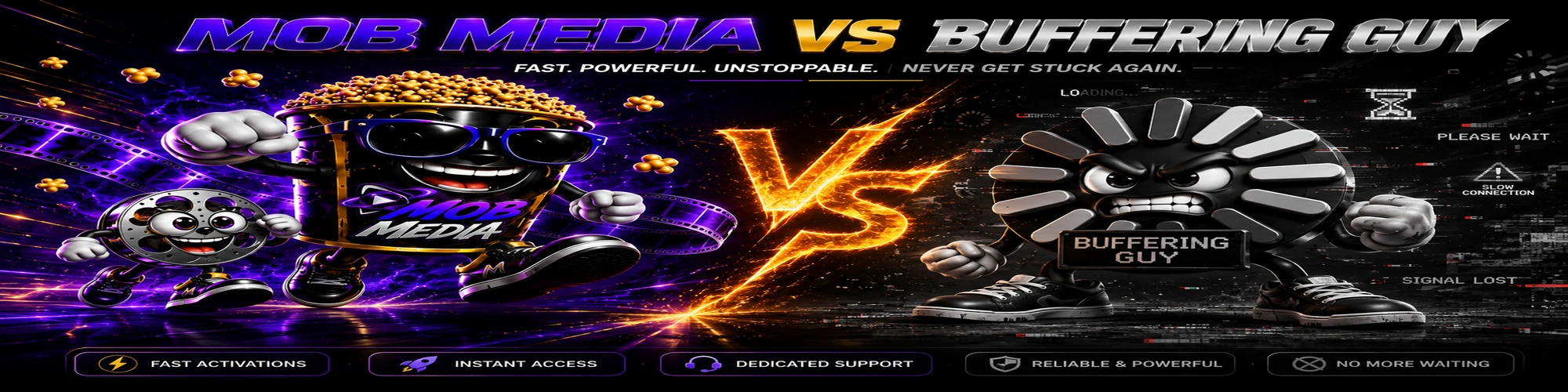 Mob Media vs Buffering Guy - Fast, Powerful, Unstoppable