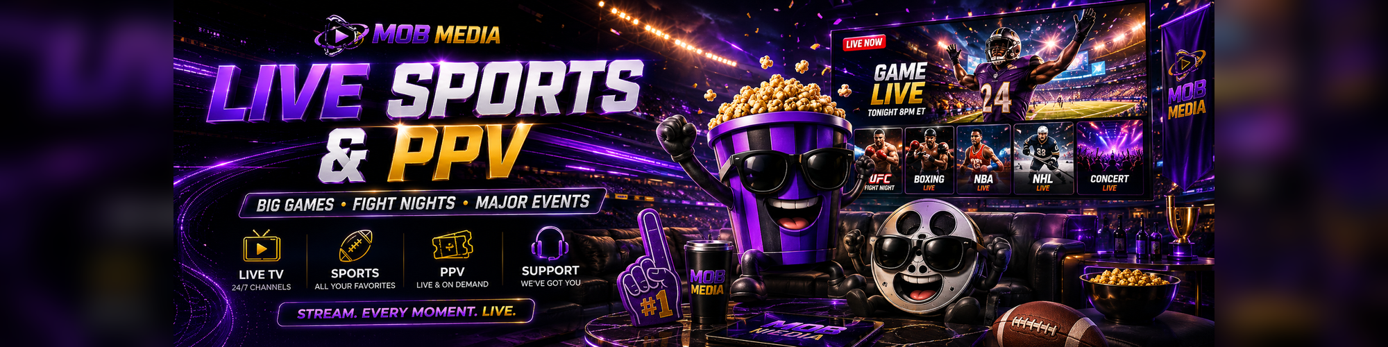 Mob Media Live Sports and PPV